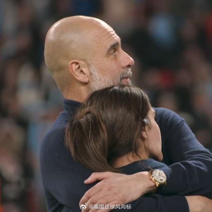 瓜迪奥拉携女亲临现场见证曼城联赛杯夺冠时刻