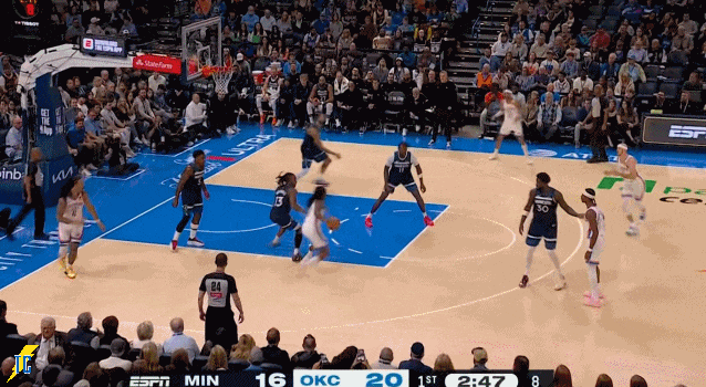 雷霆下半场逆转森林狼 亚历山大砍20+10引领胜利